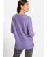 ფოტო #4 პროდუქტის Women's Long Sleeve Drawstring Jewel Neck Melange Knit Sweater