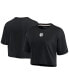 ფოტო #1 პროდუქტის Women's Black Pittsburgh Steelers Super Soft Short Sleeve Cropped T-shirt