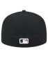 ფოტო #2 პროდუქტის Men's Black Cincinnati Reds Checkered Undervisor 59FIFTY Fitted Hat