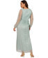 Фото #2 товара Plus Size Metallic Mesh Bishop-Sleeve Gown