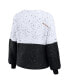 Women's White, Black San Francisco Giants Color Block Script Pullover Sweater
