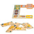 WOOMAX Wooden Domino 28 Animal Pieces Of The Zookabee Jungle Board Game