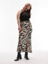 Фото #1 товара Topshop Curve animal print maxi bias skirt in multi
