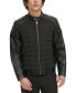 Фото #1 товара Mixed Media Quilted Racer Men's Jacket, Created for Macy's
