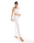 Фото #2 товара 4th & Reckless broderie lace one shoulder top co-ord in white