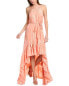 Фото #1 товара Платье макси Ramy Brook Sophia из шелк-бленда, розовое