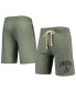 Фото #1 товара Men's Heathered Olive Oakland Athletics Mainstream Tri-Blend Shorts