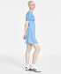 ფოტო #3 პროდუქტის Juniors' Cotton Puff-Sleeve Babydoll Dress