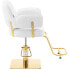 Фото #5 товара Fotel fryzjerski barberski kosmetyczny z podnóżkiem Physa OSSETT - biały ze złotem
