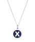 ფოტო #48 პროდუქტის Mini Initial Pendant Necklace in Sterling Silver and Navy Enamel, 16" + 2" Extender