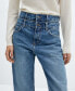 Фото #4 товара Women's Double-Waist Straight Jeans