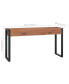 Desk with 2 Drawers 55.1"x15.7"x29.5" Teak Wood