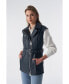 Women's Genuine Leather Belted Waistcoat, Navy Синий, XSmall - фото #1