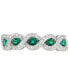 Emerald (5/8 ct. t.w.) & Diamond (1/4 ct. t.w.) Infinity Ring in 14k White Gold (Also in Ruby & Sapphire)