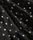 Фото #6 товара Women's Metallic Clip-Dot Tiered Trapeze Dress, Created for Macy's