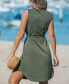 ფოტო #3 პროდუქტის Women's Alison Drawstring Button-Front Beach Dress
