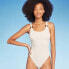 Фото #1 товара Women's Square Neck Pucker High Leg One Piece Swimsuit - Shade & Shore