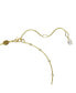 ფოტო #2 პროდუქტის Round Cut, Scattered Design, White, Gold-Tone Imber Y Necklace