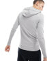 ASOS DESIGN muscle fit hoodie in grey marl