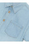 Фото #3 товара Детская рубашка из джинсовой ткани LC WAIKIKI Rahat Kalıp