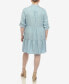 Фото #2 товара Платье длинное с рукавами White Mark plus Size Tiered Midi Shirt Dress