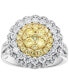 ფოტო #3 პროდუქტის EFFY® Yellow & White Diamond Flower Ring (1-3/4 ct. t.w.) in 14k White & Yellow Gold