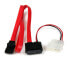 StarTech.com 20in Slimline SATA to SATA with LP4 Power Cable Adapter - 0.508 m - SATA III - SATA 13-pin - SATA 7-pin + Molex (4-pin) - Female/Female - Red