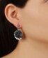 Silver-Tone Flower Drop Clip Earrings