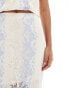 Object lace midi skirt co-ord in cream