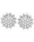 ფოტო #1 პროდუქტის Diamond Cluster Stud Earrings (2 ct. t.w.) in 10k White Gold