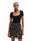 ფოტო #4 პროდუქტის Women's Pleated combination mini dress