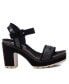 ფოტო #2 პროდუქტის Women's Heeled Suede Sandals By Black
