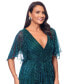 ფოტო #4 პროდუქტის Plus Size Metallic Ruffle Long Gown