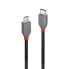 Фото #2 товара Lindy 3m USB 2.0 Type C to Micro-B Cable - Anthra Line - 3 m - USB C - Micro-USB B - USB 2.0 - 480 Mbit/s - Black