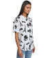 Women's Printed Bungee-Sleeve Shirt