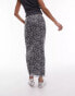 Фото #10 товара Topshop mesh lace print jersey maxi skirt in mono