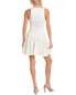 Aje Tidal Linen-Blend Skater Dress Women's White Uk 8