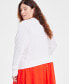 Фото #2 товара Trendy Plus Size Pointelle-Trim Cardigan, Created for Macy's