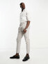 New Look linen look smart trousers in stone