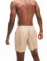 Topman 2 pack swim shorts in stone and khaki