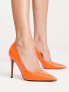 ASOS DESIGN Penza pointed high heeled court shoes in orange