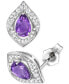 Серьги Macy's Amethyst & Sapphire Pear Halo - фото #3