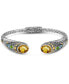 ფოტო #2 პროდუქტის Citrine & Bali Jimbaran Cuff Bracelet in Sterling Silver and 18K Gold