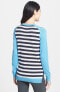 Michael Kors Women's Grommet Shoulder Striped Sweater PL