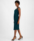 ფოტო #4 პროდუქტის Women's Square-Neck Sleeveless Side-Pleated Dress