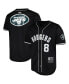 Фото #1 товара Men's Aaron Rodgers Black New York Jets Mesh Baseball Button-Up T-shirt