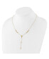 ფოტო #2 პროდუქტის 14K Yellow Gold Rosary Miraculous Medal Cross Y-Drop Necklace 18"