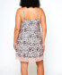 Plus Size Katie Soft Animal Print Chemise with Lace Trims