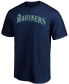 Фото #2 товара Men's Navy Seattle Mariners Official Wordmark T-shirt