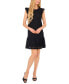 Women's Floral Lace Ruffle Sleeve Mini Dress